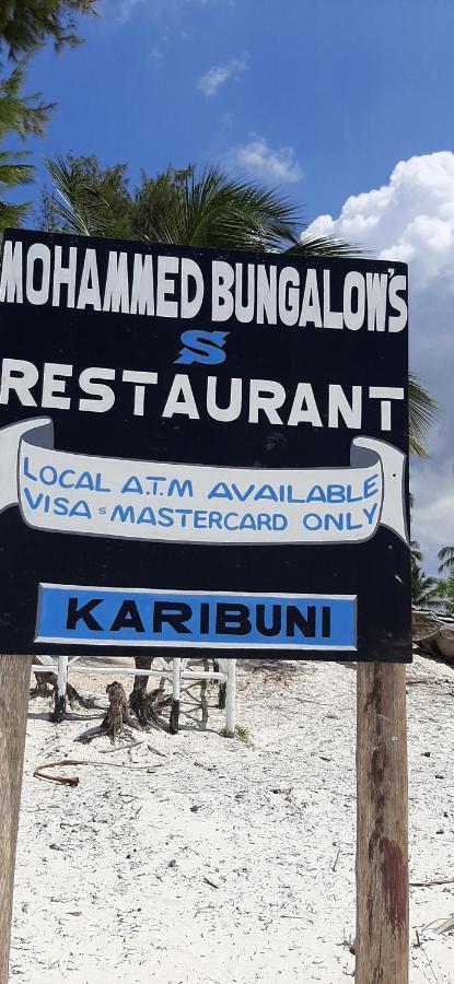 Mohammed Bungalows&Restaurant Matemwe  Eksteriør bilde
